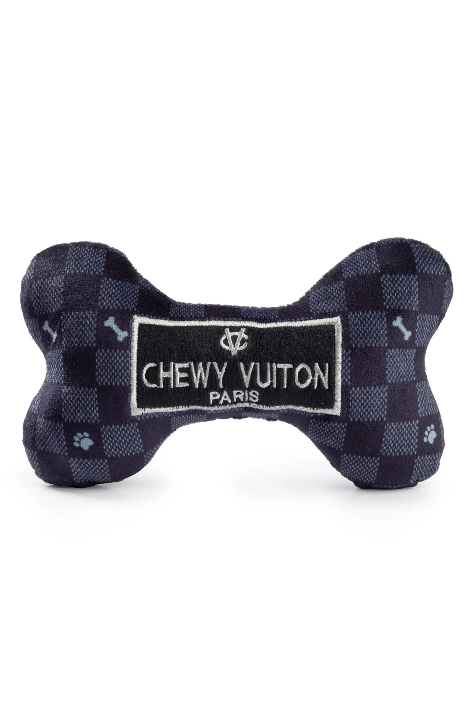 Haute Diggity Dog Chewy Vuiton Checker Bone Plush Dog Squeaker Toy | Nordstrom | Nordstrom