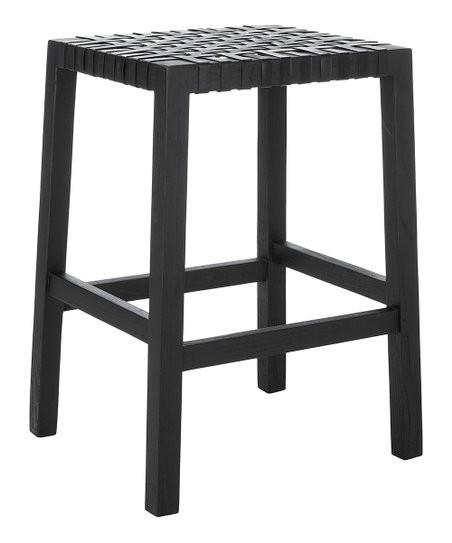 Black Woven Stool | Zulily