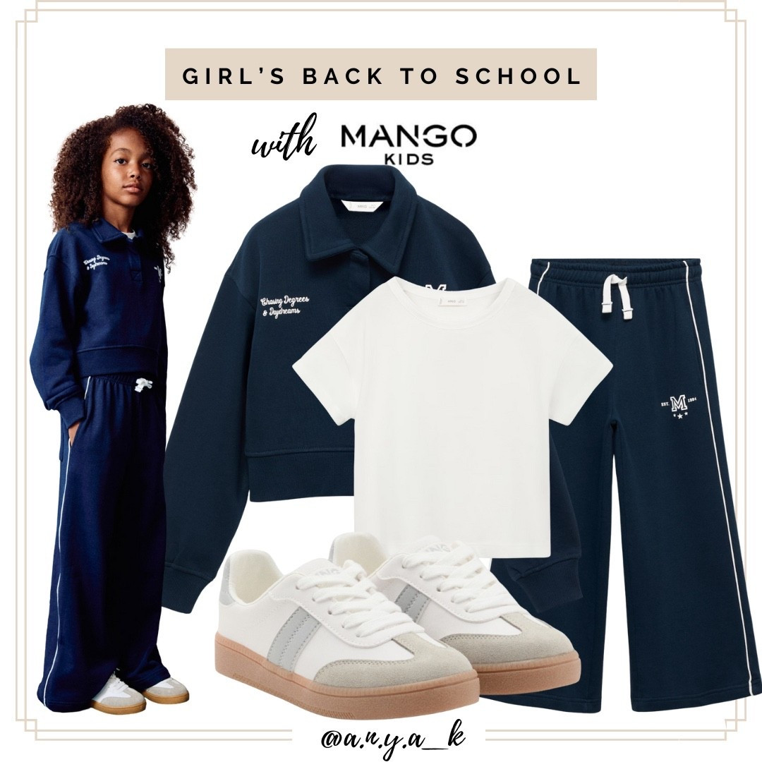 Back-to-school, but make it cool + comfy! 💙
This @mangokids tracksuit set is perfect for active school days, playdates, and everything in between. Love the varsity vibe and soft, structured fit — and those sneakers? A staple all season long!

⚡️Effortless mix of comfort + style
🎒Perfect for on-the-go mornings
👟 Sneakers that go with everything

#MangoKids #LTKKids #BackToSchoolStyle #MiniStreetStyle #LTKBackToSchool #CoolAndComfy #GirlsFashion 

#LTKautumn #LTKKids #LTKFamily