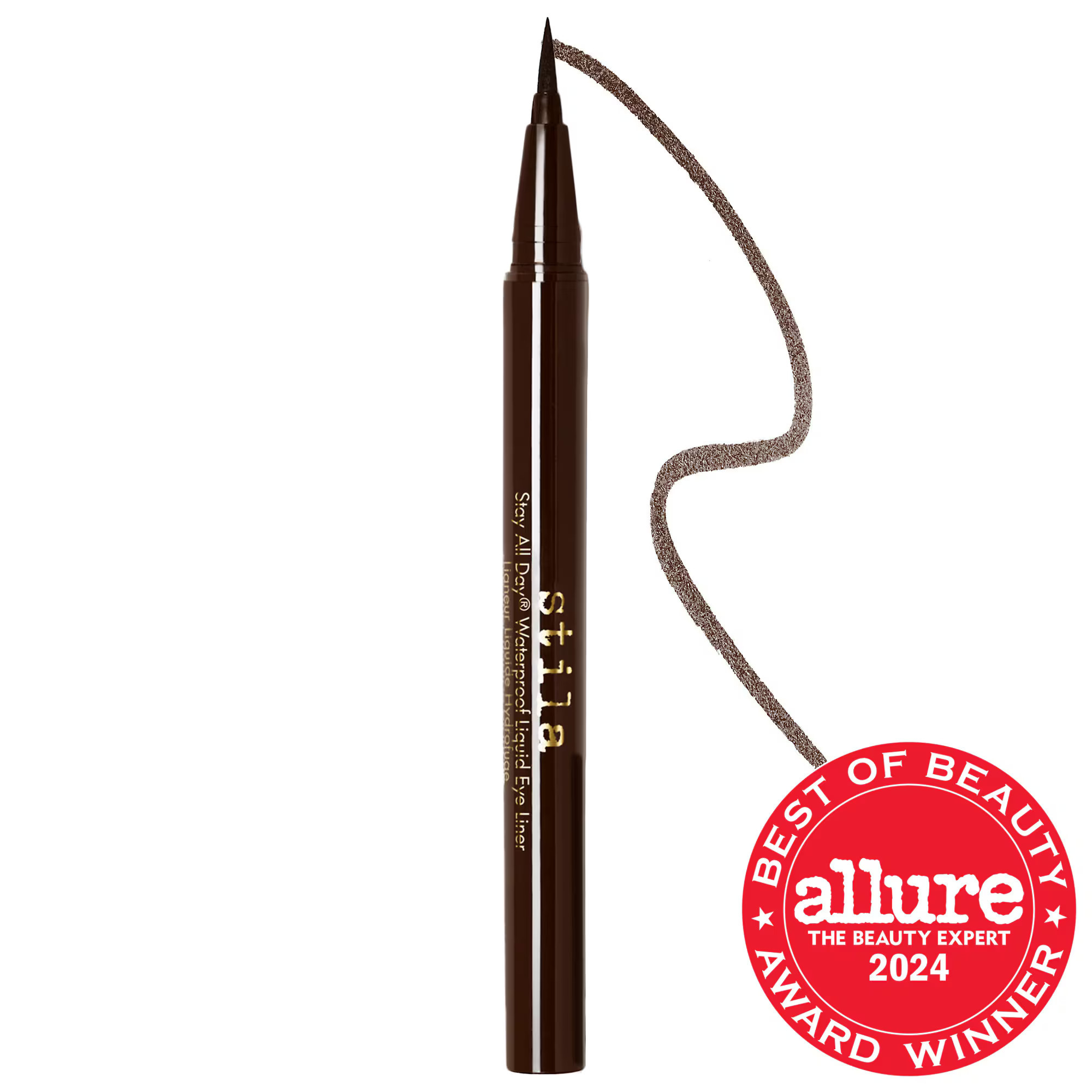 stila Stay All Day Waterproof Liquid Eye Liner Dark Brown 0.016 oz/ 0.5 mL | Sephora (US)