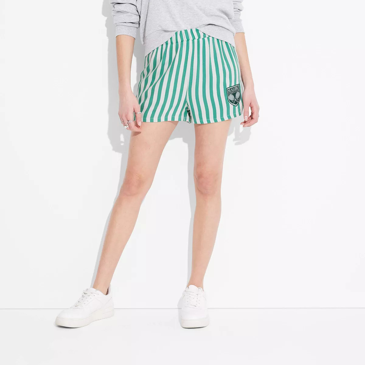 Women's Malibu Tennis Club Graphic Shorts - White | Target