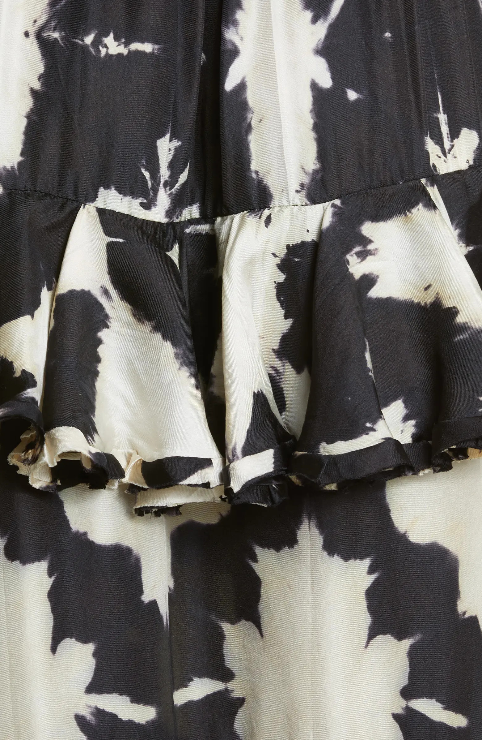 Serafina Floral Tiered Silk Gown | Nordstrom