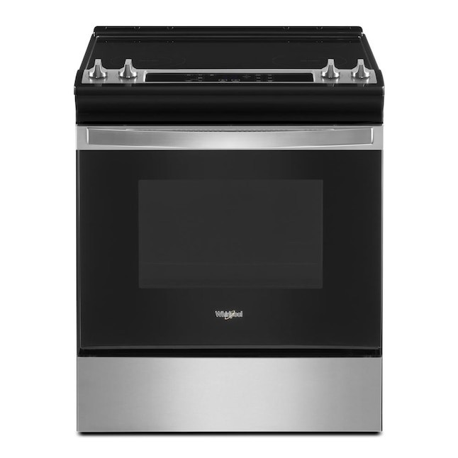 Whirlpool  30-in Smooth Surface 4 Elements 4.8-cu ft Self-Cleaning Slide-in Electric Range (Stai... | Lowe's