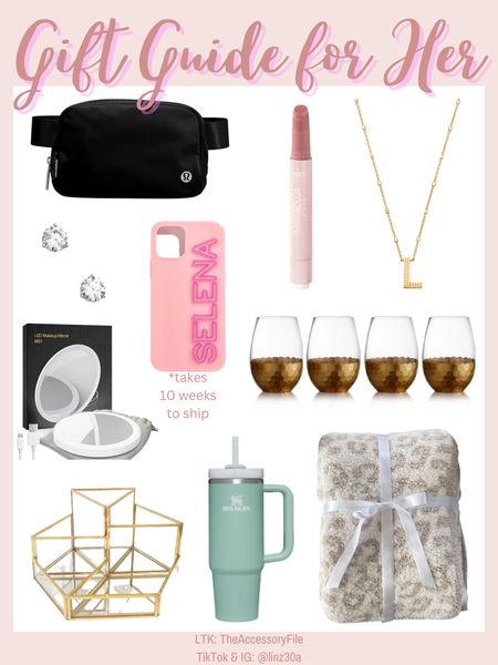 Gift guide for her, gifts for her, stocking stuffers for her, wine glasses, LED mirror compact, amazon finds, initial necklace, wine glasses, Lululemon belt bag, Stanley tumbler, throw blanket #blushpink #winterlooks #winteroutfits #winterstyle #winterfashion #wintertrends #shacket #jacket #sale #under50 #under100 #under40 #workwear #ootd #bohochic #bohodecor #bohofashion #bohemian #contemporarystyle #modern #bohohome #modernhome #homedecor #amazonfinds #nordstrom #bestofbeauty #beautymusthaves #beautyfavorites #goldjewelry #stackingrings #toryburch #comfystyle #easyfashion #vacationstyle #goldrings #goldnecklaces #fallinspo #lipliner #lipplumper #lipstick #lipgloss #makeup #blazers #primeday #StyleYouCanTrust #giftguide #LTKRefresh #LTKSale #springoutfits #fallfavorites #LTKbacktoschool #fallfashion #vacationdresses #resortfashion #summerfashion #summerstyle #rustichomedecor #liketkit #highheels #Itkhome #Itkgifts #Itkgiftguides #springtops #summertops #Itksalealert #LTKRefresh #fedorahats #bodycondresses #sweaterdresses #bodysuits #miniskirts #midiskirts #longskirts #minidresses #mididresses #shortskirts #shortdresses #maxiskirts #maxidresses #watches #backpacks #camis #croppedcamis #croppedtops #highwaistedshorts #goldjewelry #stackingrings #toryburch #comfystyle #easyfashion #vacationstyle #goldrings #goldnecklaces #fallinspo #lipliner #lipplumper #lipstick #lipgloss #makeup #blazers #highwaistedskirts #momjeans #momshorts #capris #overalls #overallshorts #distressesshorts #distressedjeans #whiteshorts #contemporary #leggings #blackleggings #bralettes #lacebralettes #clutches #crossbodybags #competition #beachbag #halloweendecor #totebag #luggage #carryon #blazers #airpodcase #iphonecase #hairaccessories #fragrance #candles #perfume #jewelry #earrings #studearrings #hoopearrings #simplestyle #aestheticstyle #designerdupes #luxurystyle #bohofall #strawbags #strawhats #kitchenfinds #amazonfavorites #bohodecor #aesthetics 

#LTKGiftGuide #LTKunder100 #LTKHoliday