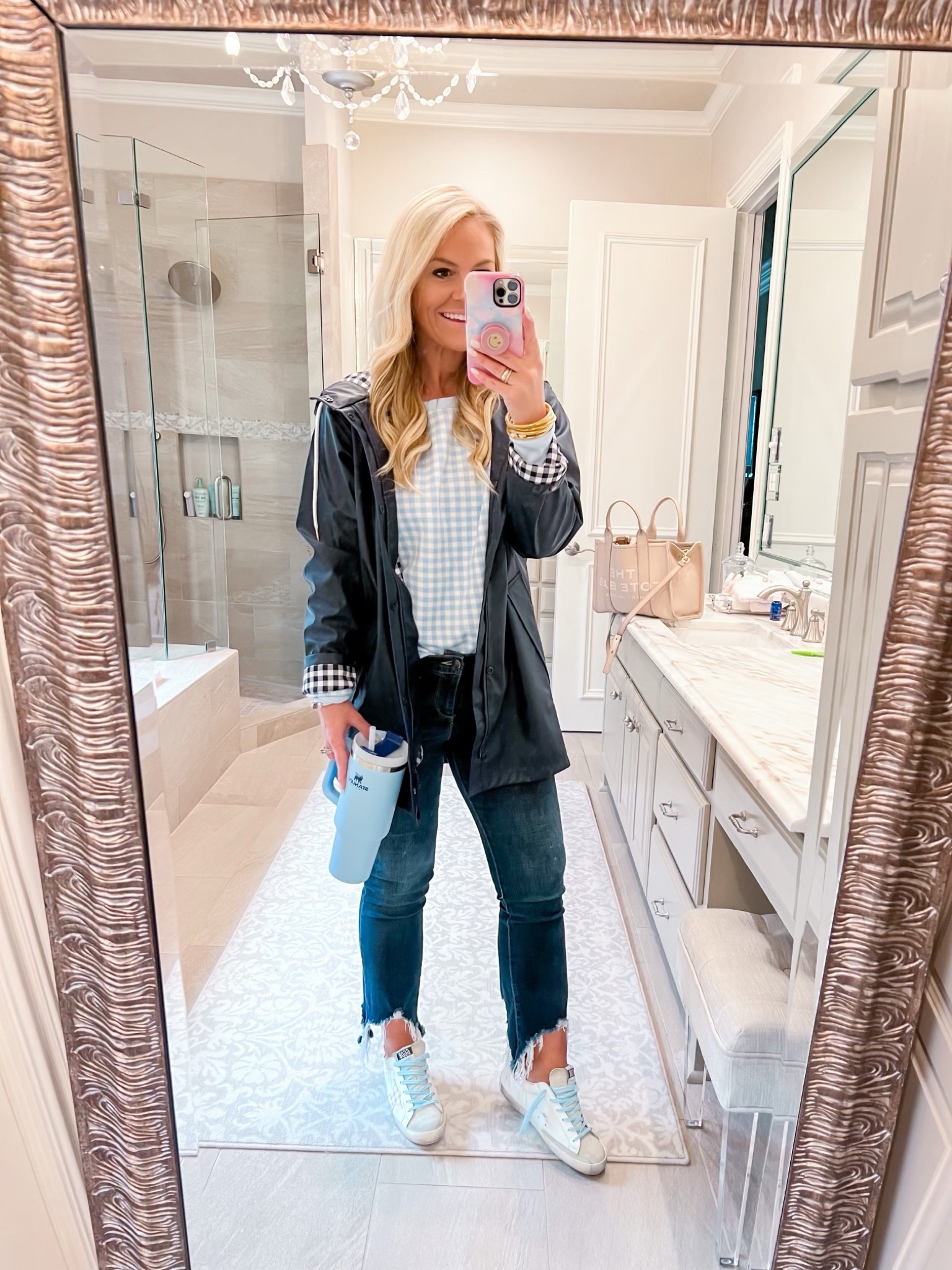 Hurry!!! The cutest gingham raincoats are currently on MAJOR SALE!! 🎉 And you can get an additional 30% off rn by using “Extra30” at checkout!! 💞 I absolutely love the details and gingham lining of these Draper James rain jackets! Size down runs big. Available in two color options! 

#LTKstyletip #LTKunder50 #LTKunder100