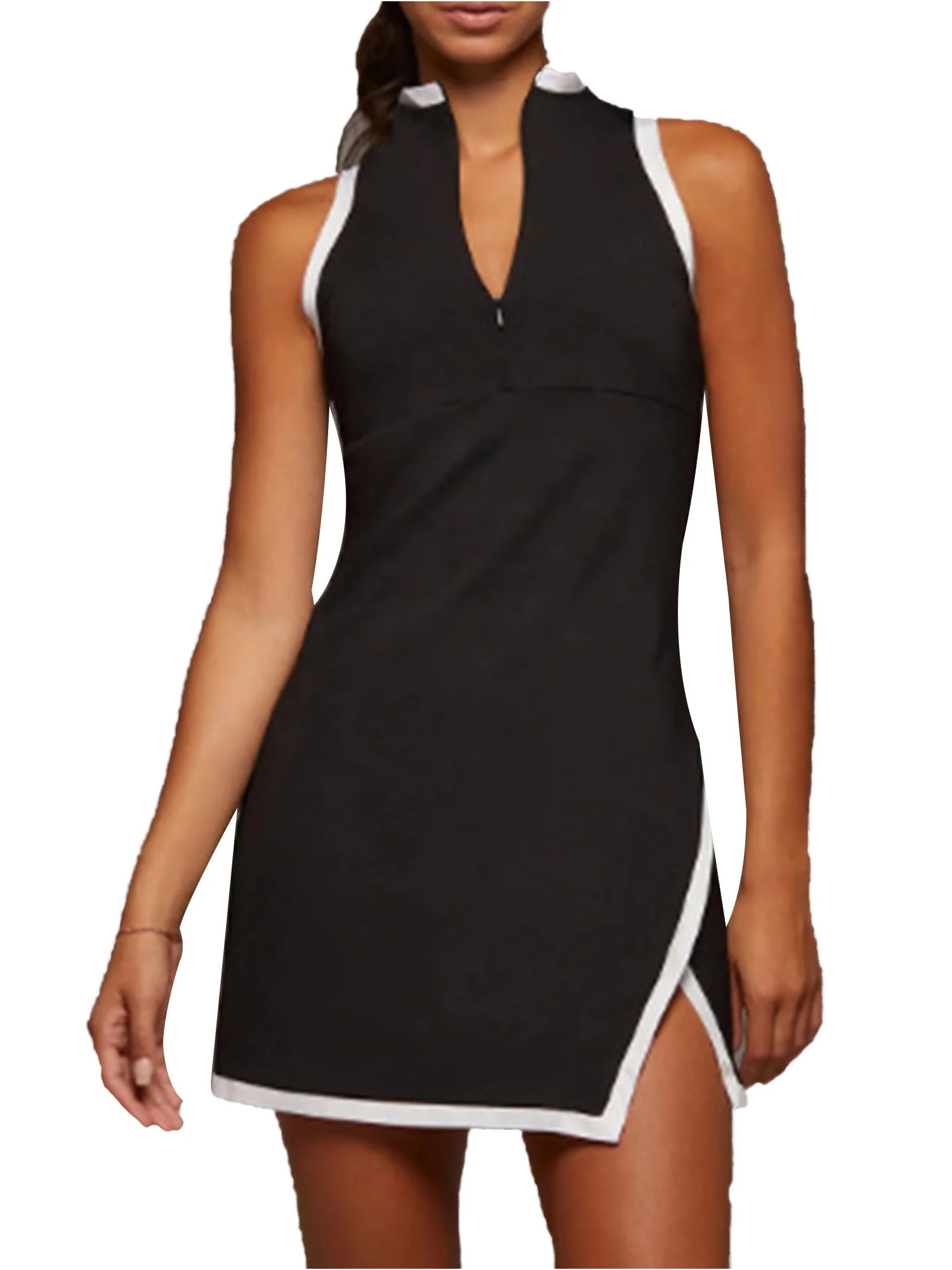 YEAHDOR Womens Sleeveless Golf Tennis Sports Dress Side Split Athletic Outfit Activewear Black M ... | Walmart (US)