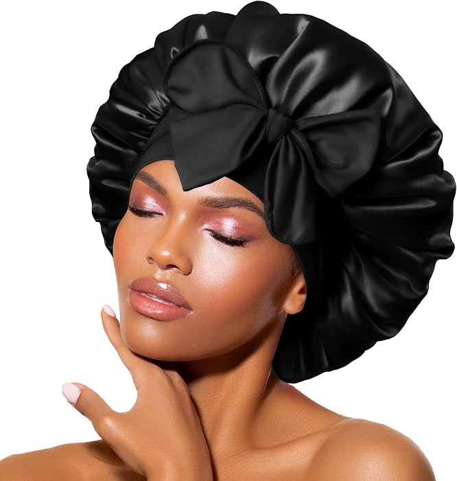 BONNET QUEEN Silk Bonnet for Sleeping Women Satin Bonnet Night Sleep Cap Hair Wrap for All Hair w... | Amazon (US)