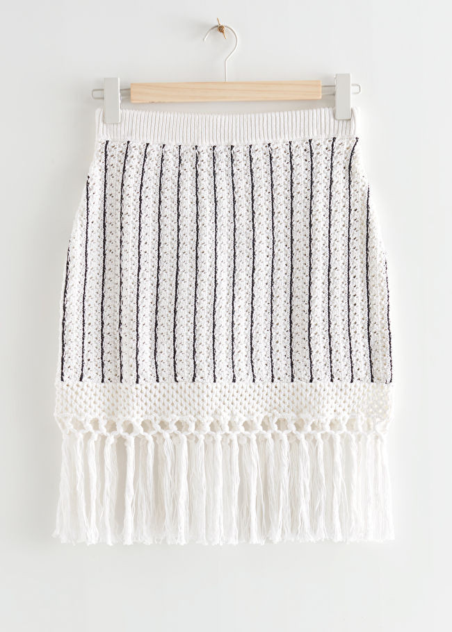 Fringed Crochet Mini Skirt | & Other Stories US