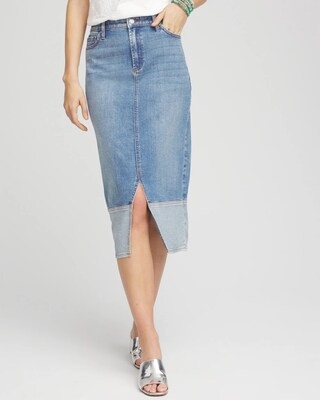 Women's High-Rise Jean Skirt in Vivien Indigo | Chico's | Chico's
