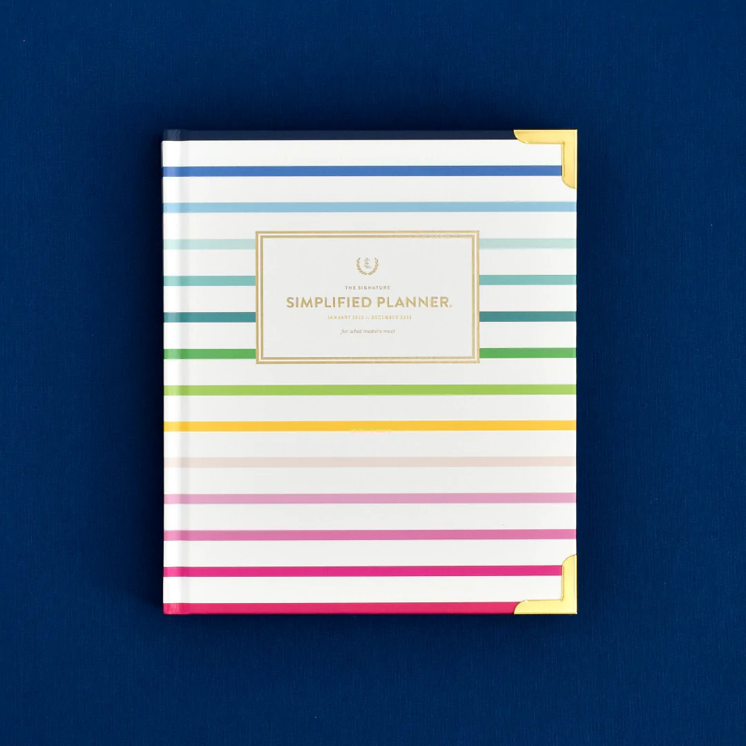 2023 Weekly, Simplified Planner, Happy Stripe | Simplified