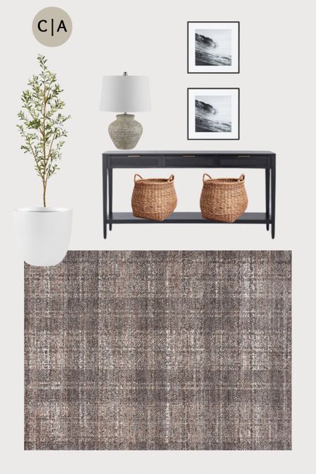 All of these items are currently on sale! Target items including a couple bonus items. 

Area rug, olive tree, large white planter, black console table, wicker baskets, blanket baskets, console table decor, table lamp, black wall frames, loloi rug, Target decor, sale alert, Target circle week

#LTKxTarget #LTKsalealert #LTKhome