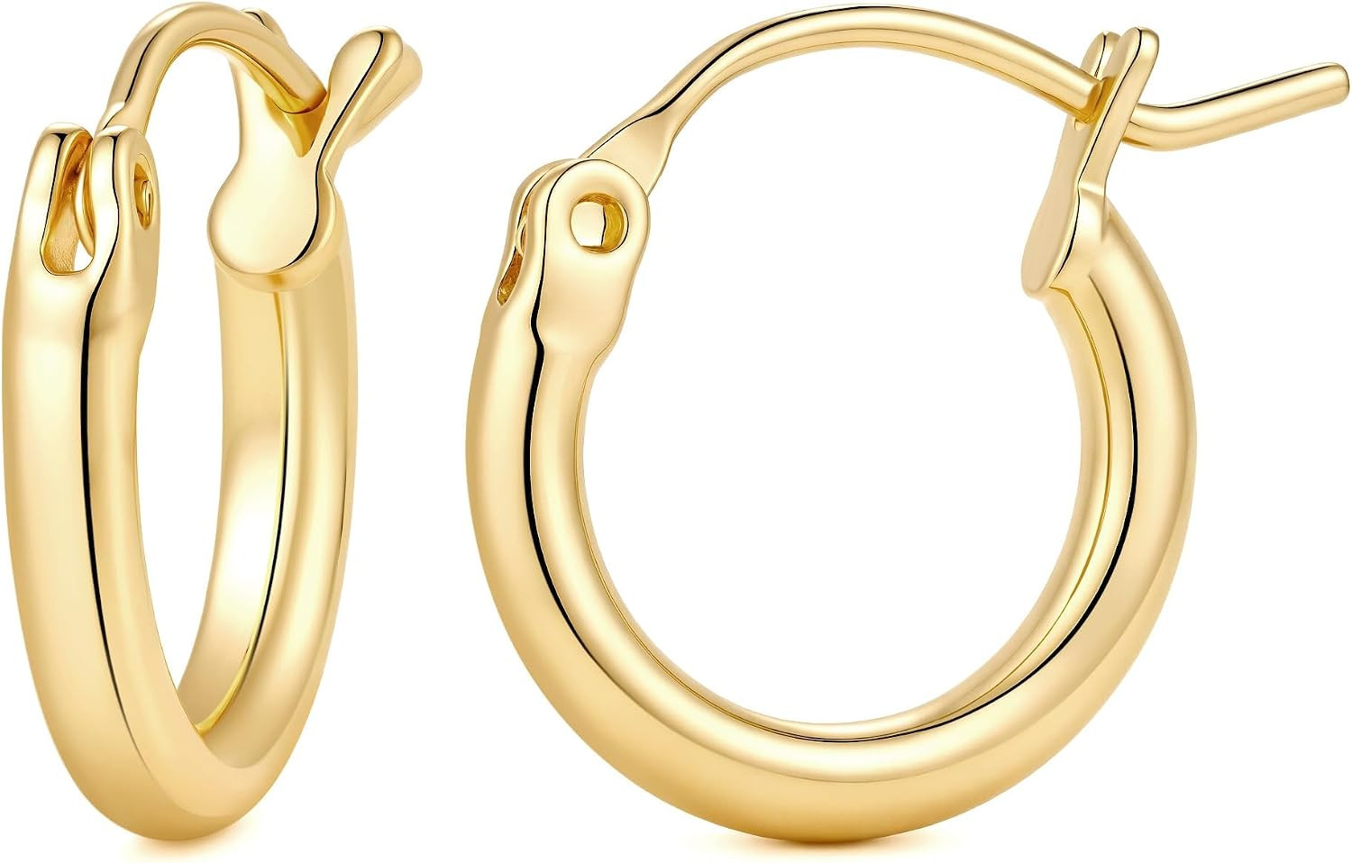 14K Gold Hoop Earrings for Women Small Gold Huggie Hoop Earrings Women | Amazon (US)