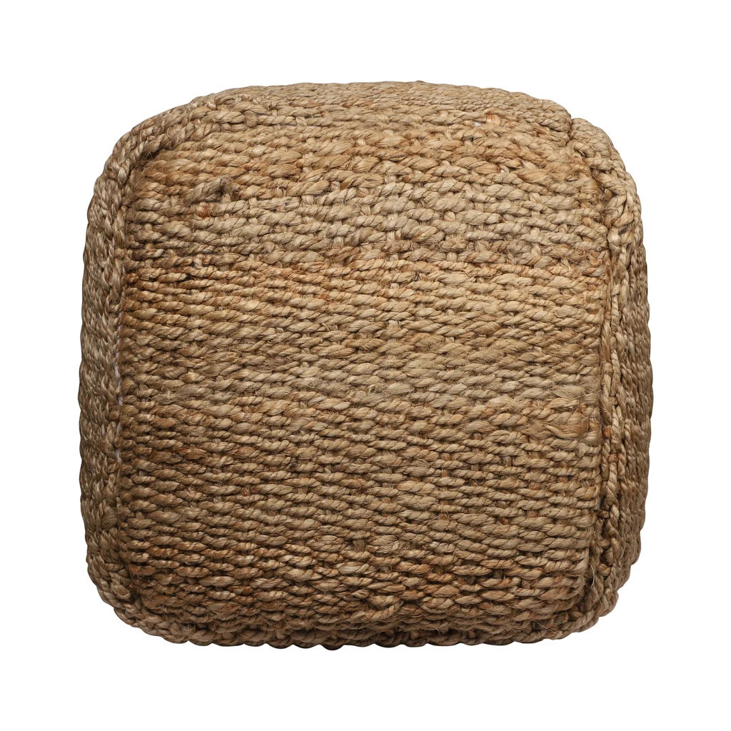 Joova Farmhouse Solid Indoor Handmade Pouf In Natural | 1stopbedrooms