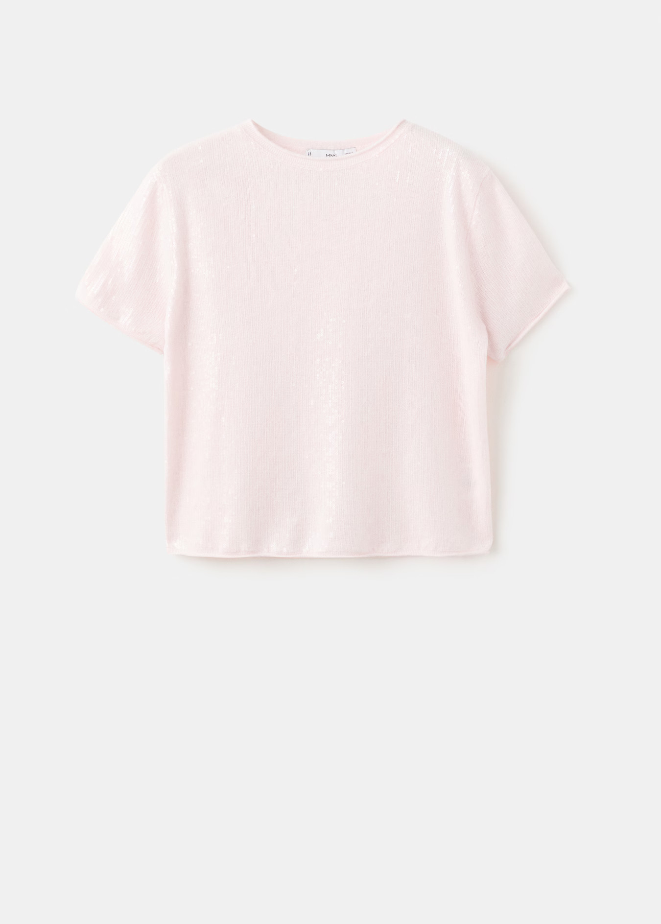Short-sleeved sequin sweater | MANGO (UK)