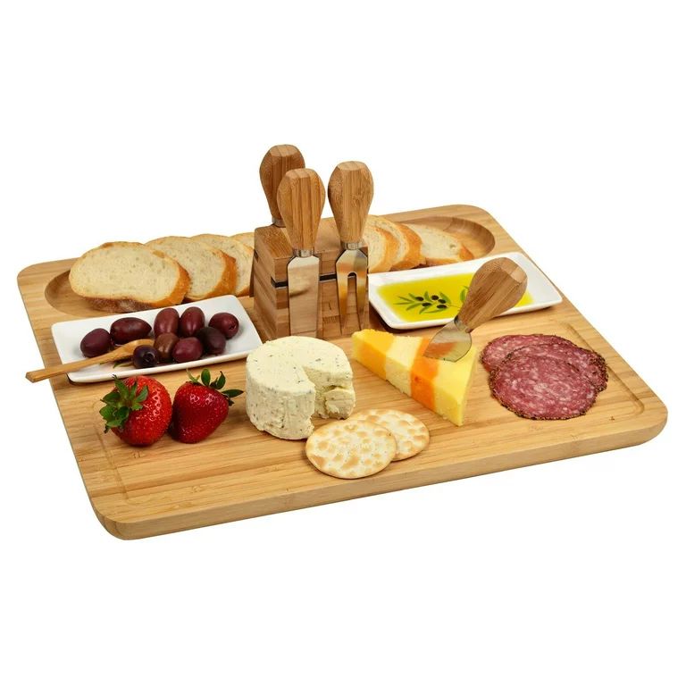 Picnic at Ascot Sherborne Bamboo Cheese Board Set with Dishes and Tools | Walmart (US)