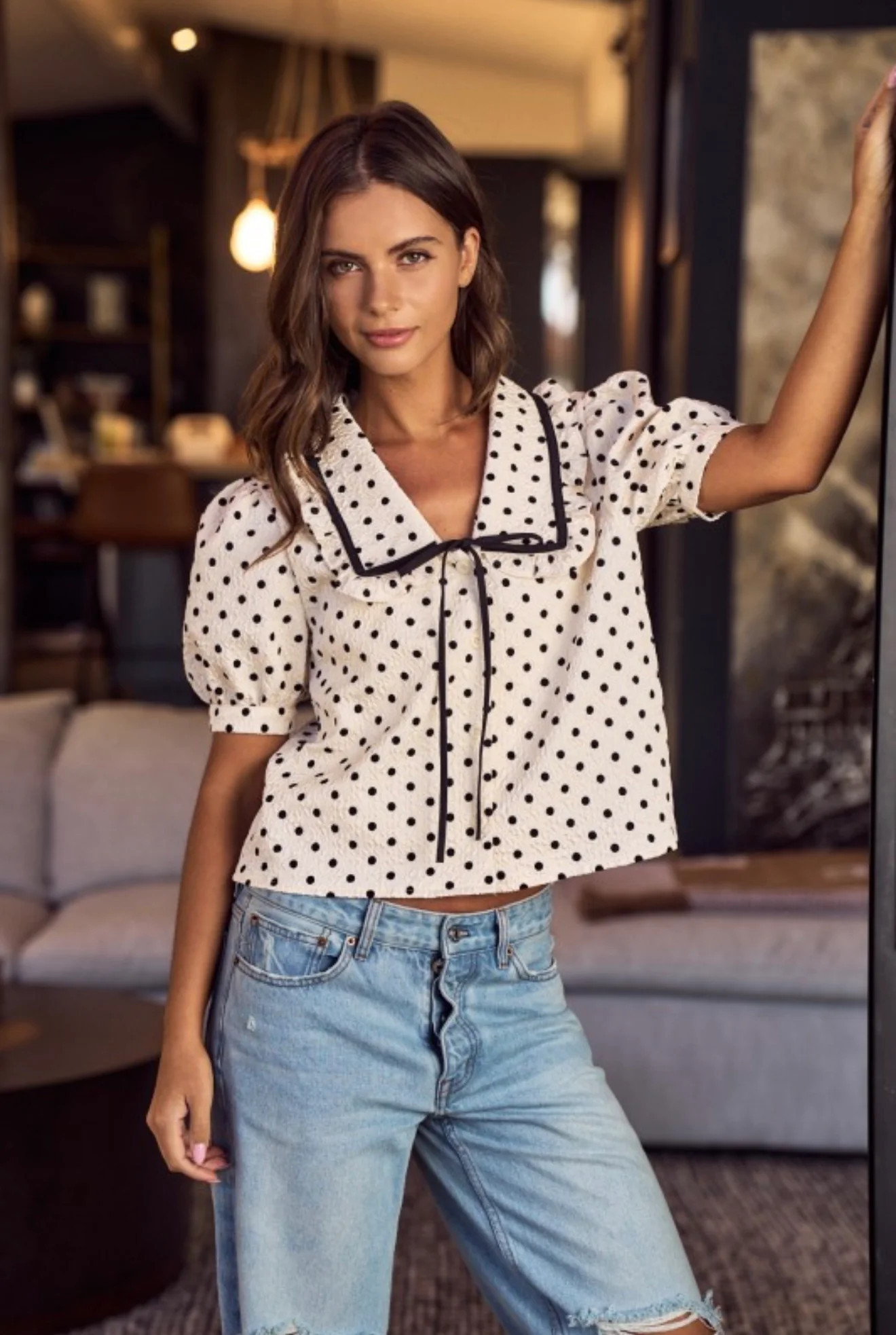 Camille Dot Blouse | The Collection Texas