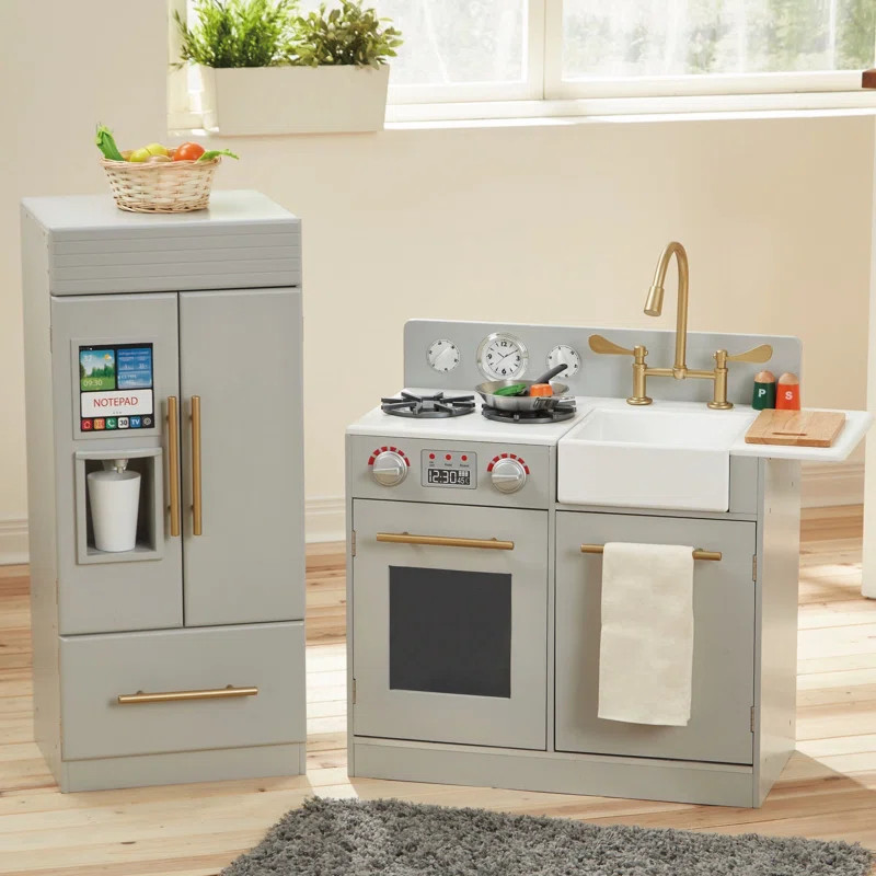 Gray/Gold 2 Piece Urban Adventure Play Kitchen Set (Part number: TD-12302S) | Wayfair North America