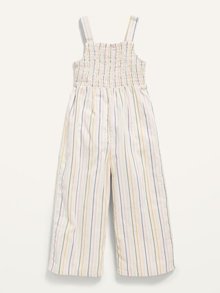 Sleeveless Wide-Leg Striped Jumpsuit for Toddler Girls | Old Navy (US)