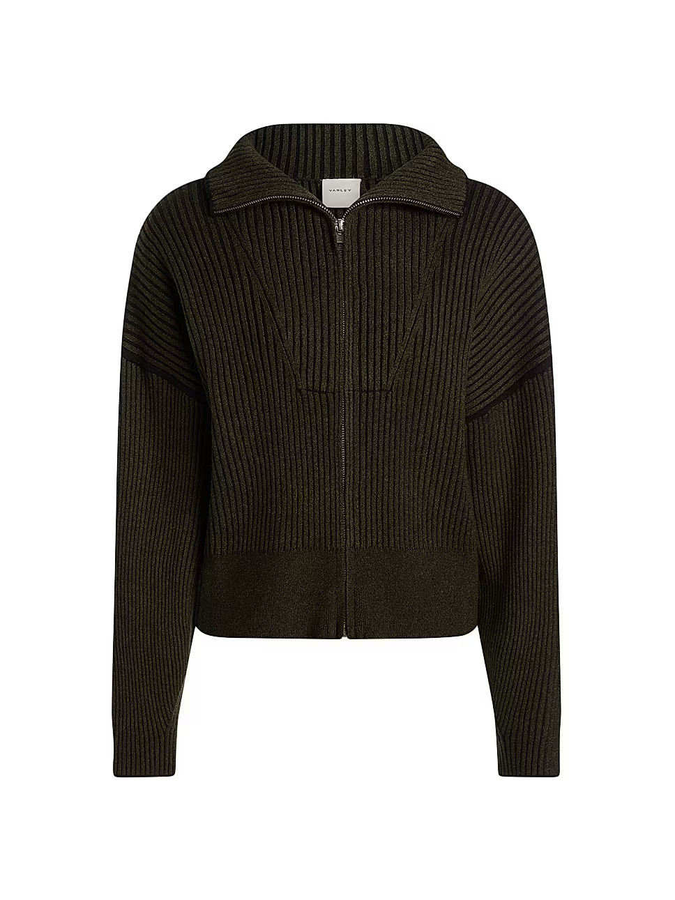 Carmen Zip-Front Rib-Knit Sweater | Saks Fifth Avenue