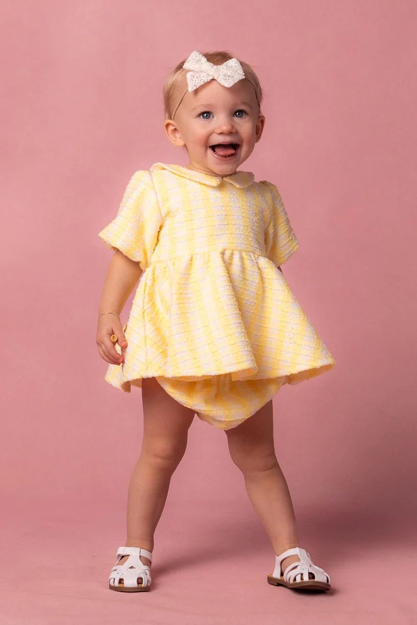 Baby Celine Dress Set in Yellow | Ivy City Co