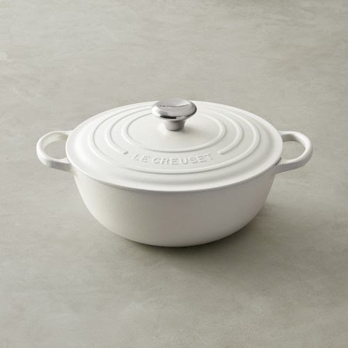 Le Creuset Enameled Cast Iron Soup Pot, 4 1/2-Qt., Matte White | Williams-Sonoma