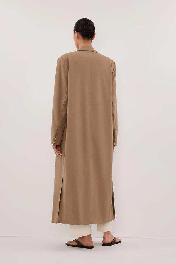 CELINA TAN WOOL BLEND COAT | DISSH