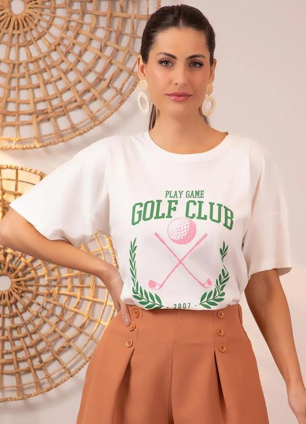 Quintess - Blusa Off White em Malha de Algodão Penteado | Posthaus (BR)