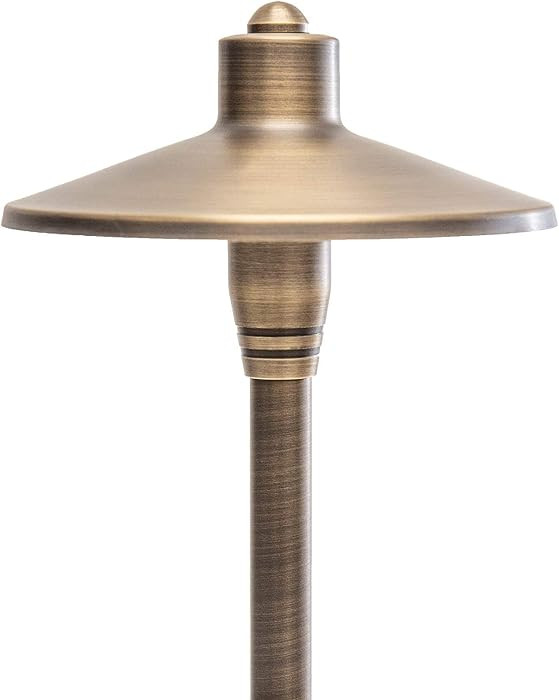 G2 12V Brass Path Light (24" Tall) with 3W 2700K Warm White G4 LED Bulb for Low Voltage Landscape... | Amazon (US)