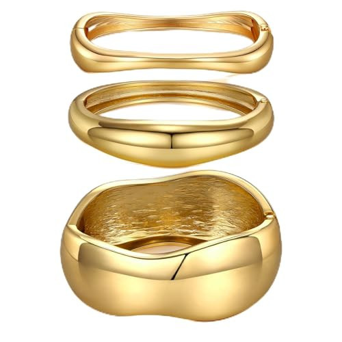 Gold Bangle Bracelets for Women Trendy 14K Gold Plated Twist Cuff Bracelet Jewelry, Dainty Gold Bangles Non Tarnish Fashion Jewelry Gift | Amazon (US)