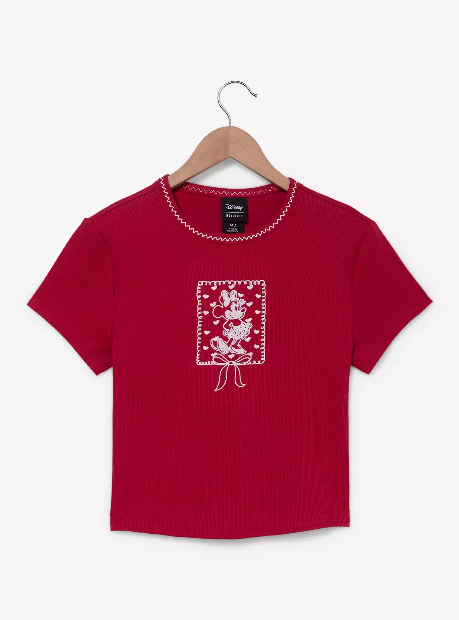 Disney Minnie Mouse Valentine's Day Women's Baby Tee — BoxLunch Exclusive | BoxLunch