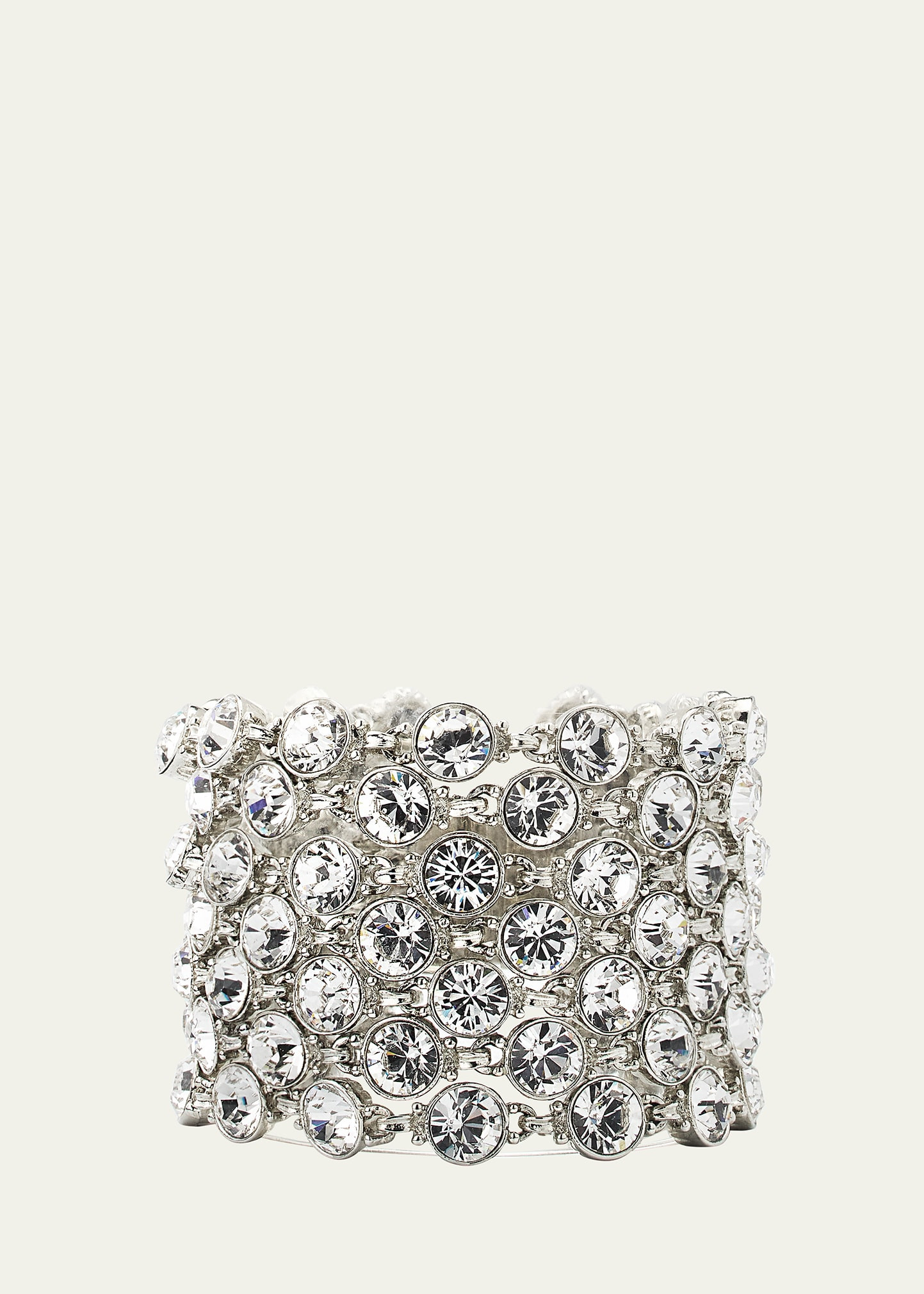 Ben-Amun Wide Silver Crystal Bracelet | Bergdorf Goodman