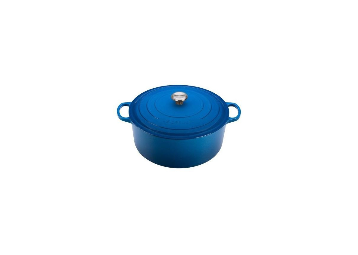 Le Creuset 13.25-Qt. Signature Enameled Cast Iron Round Dutch Oven - Marseille | Macy's