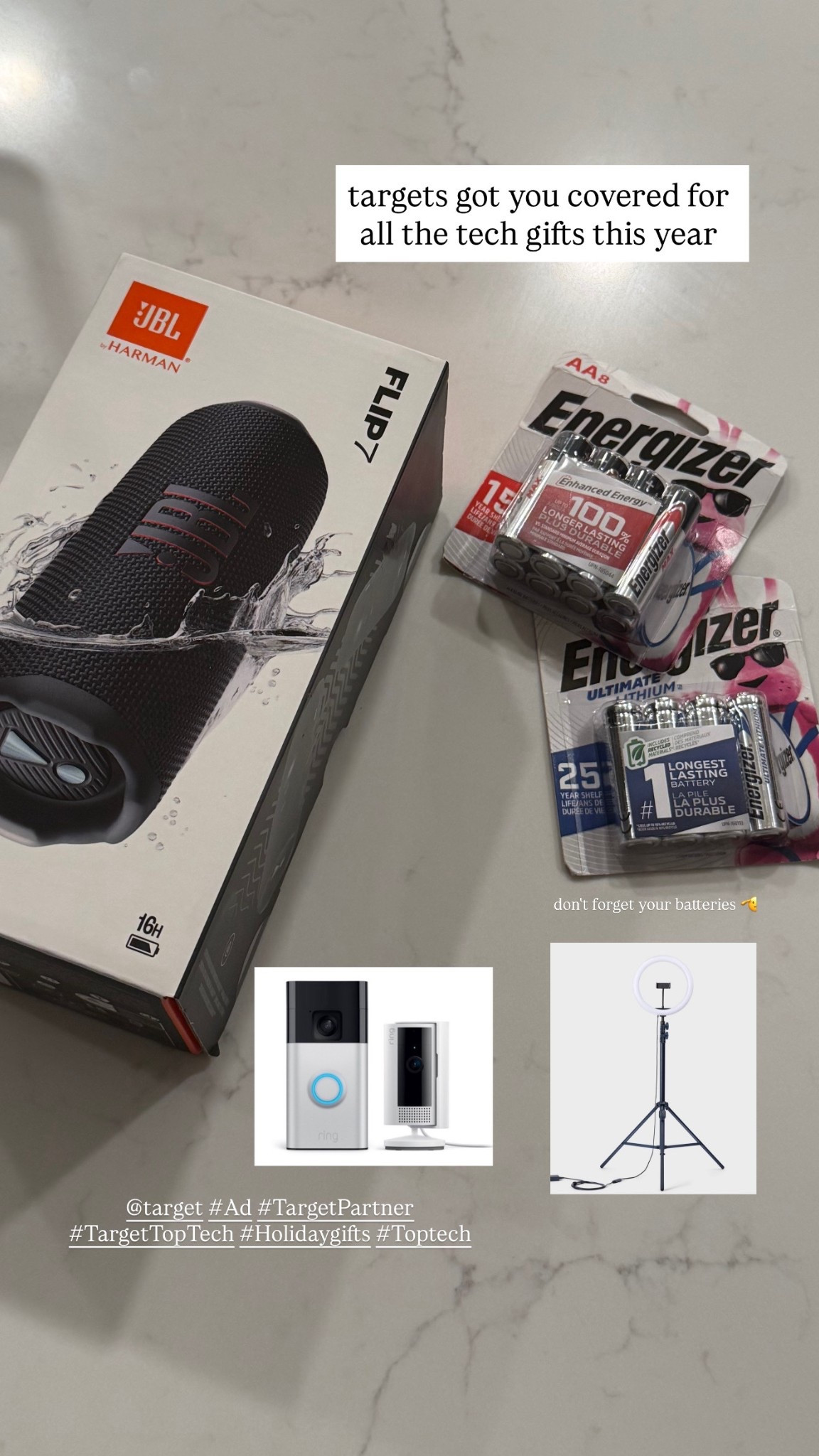 #ad Any tech related items @target got you covered!!!  #TargetPartner #TargetTopTech #Holidaygifts #Toptech

#LTKGiftGuide #LTKHoliday #LTKFindsUnder50