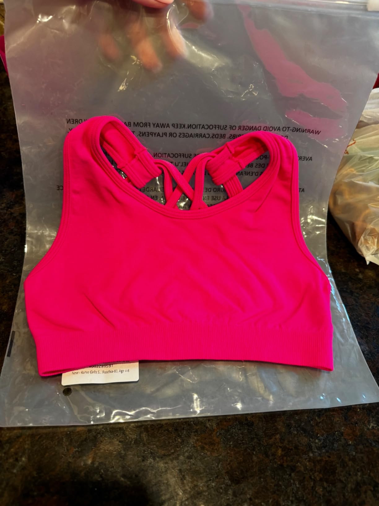 Kurve Girl’s Seamless Strappy Back Stretchy Crop Undershirt Bra, Made in USA | Amazon (US)