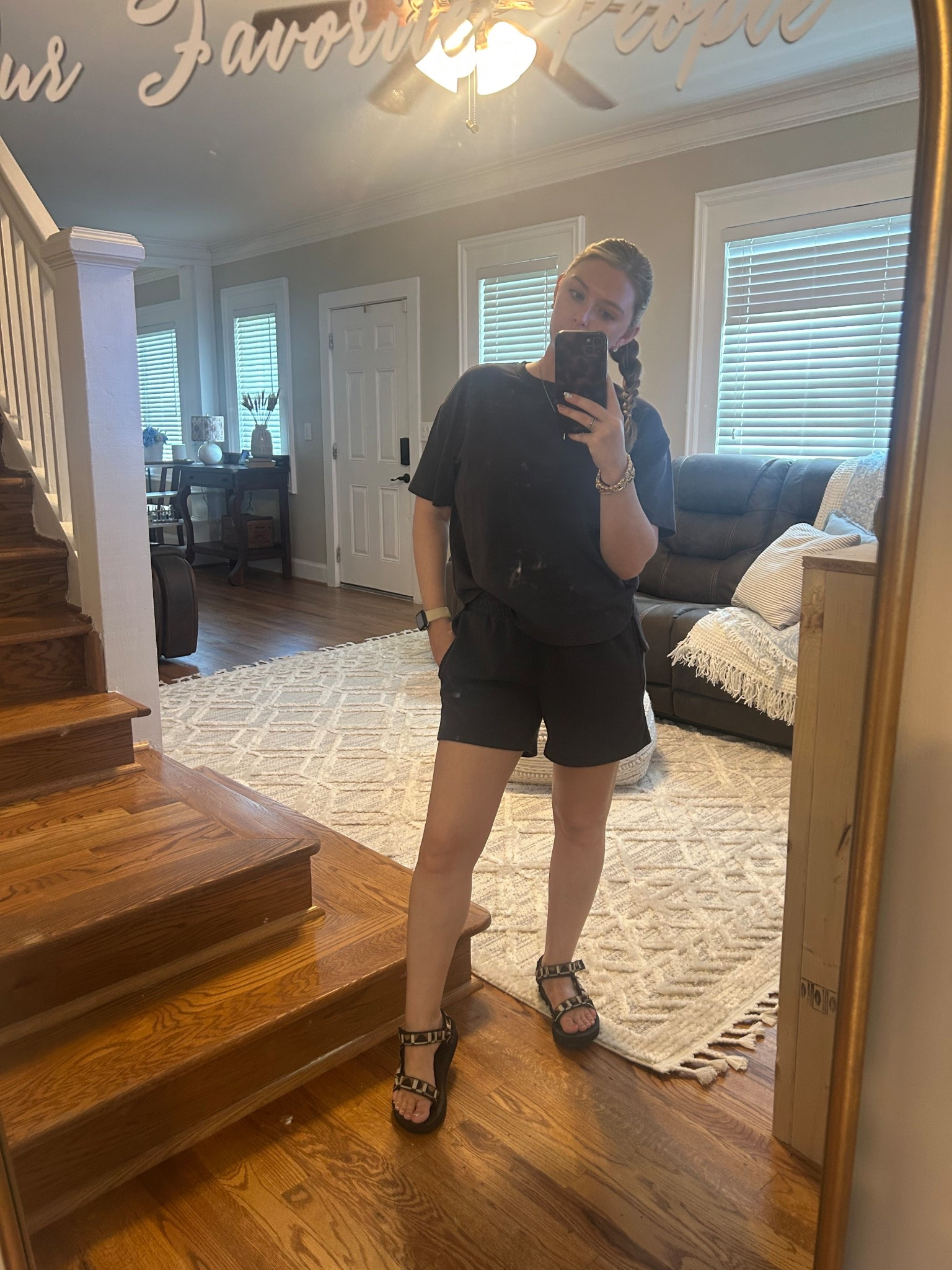 I am obsessed with this material! It reminds me of another brand 😉 when it goes into the app click sandwash tee and sandwash short! I bought every color! Lol

#LTKSummerEdit