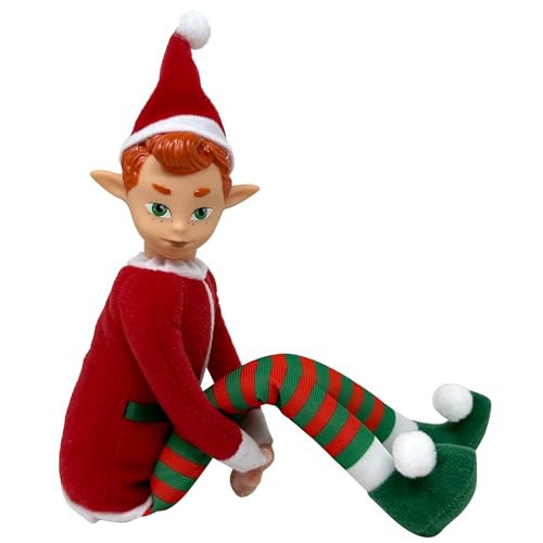 The Original Elf 12" Plush Christmas Elf Doll – Poseable Shelf Sitter with Flexible Dangling Legs – Perfect for Christmas Decorations, Toy Elf for Kids, Mini Elves, and Tree Topper (Boy) | Amazon (US)