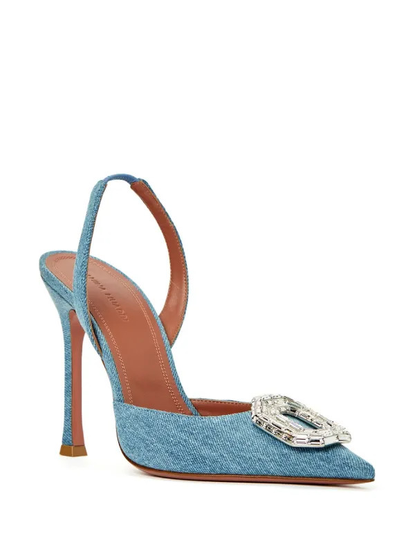 Camelia 105 denim slingback pumps | Farfetch Global