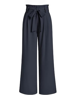 LILLUSORY Wide Leg Dress Pants Women's Paperbag High Waisted Business Casual Trousers with Remova... | Amazon (US)