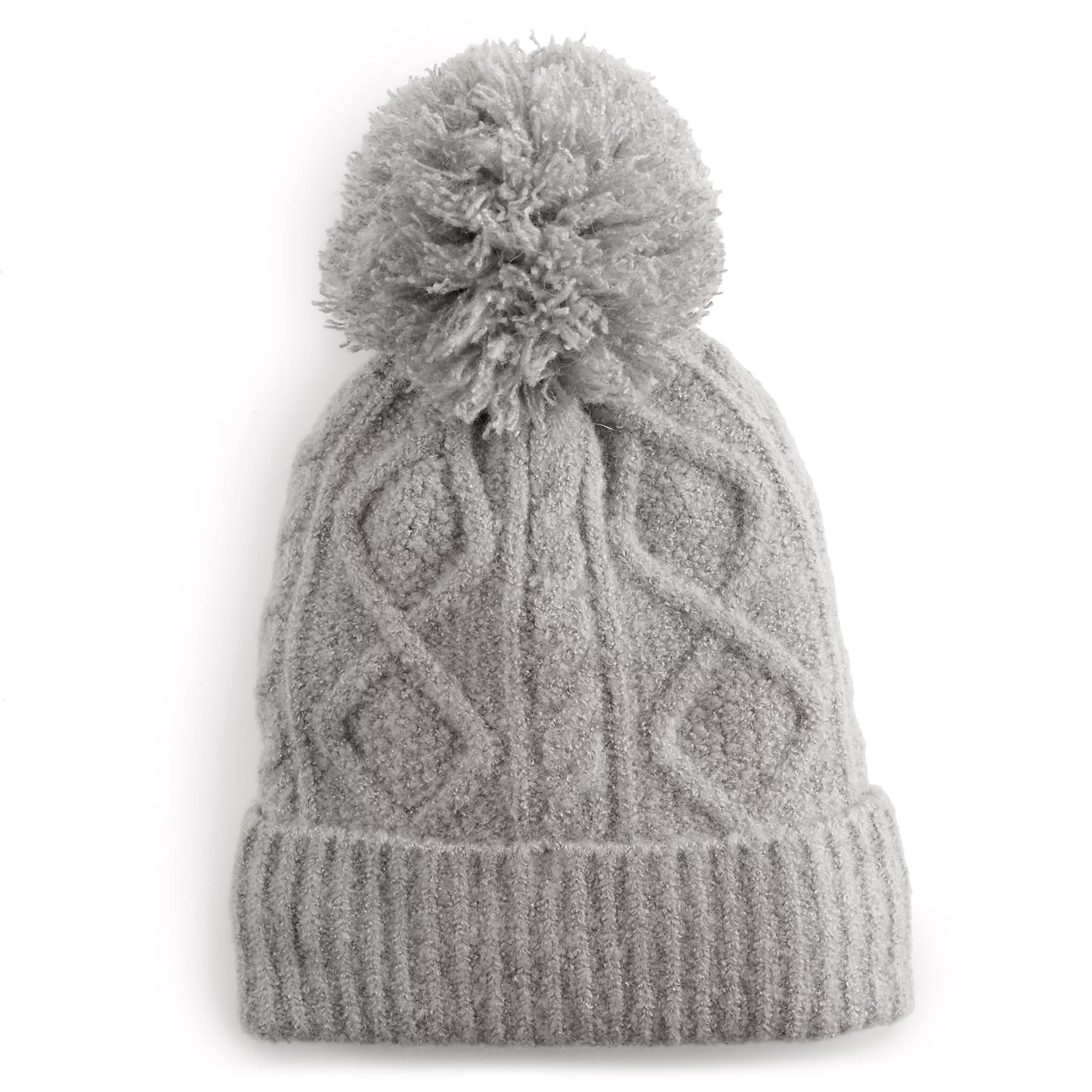 Women's Sonoma Goods For Life® Sherpa-Lined Cable Knit Beanie | Kohl's