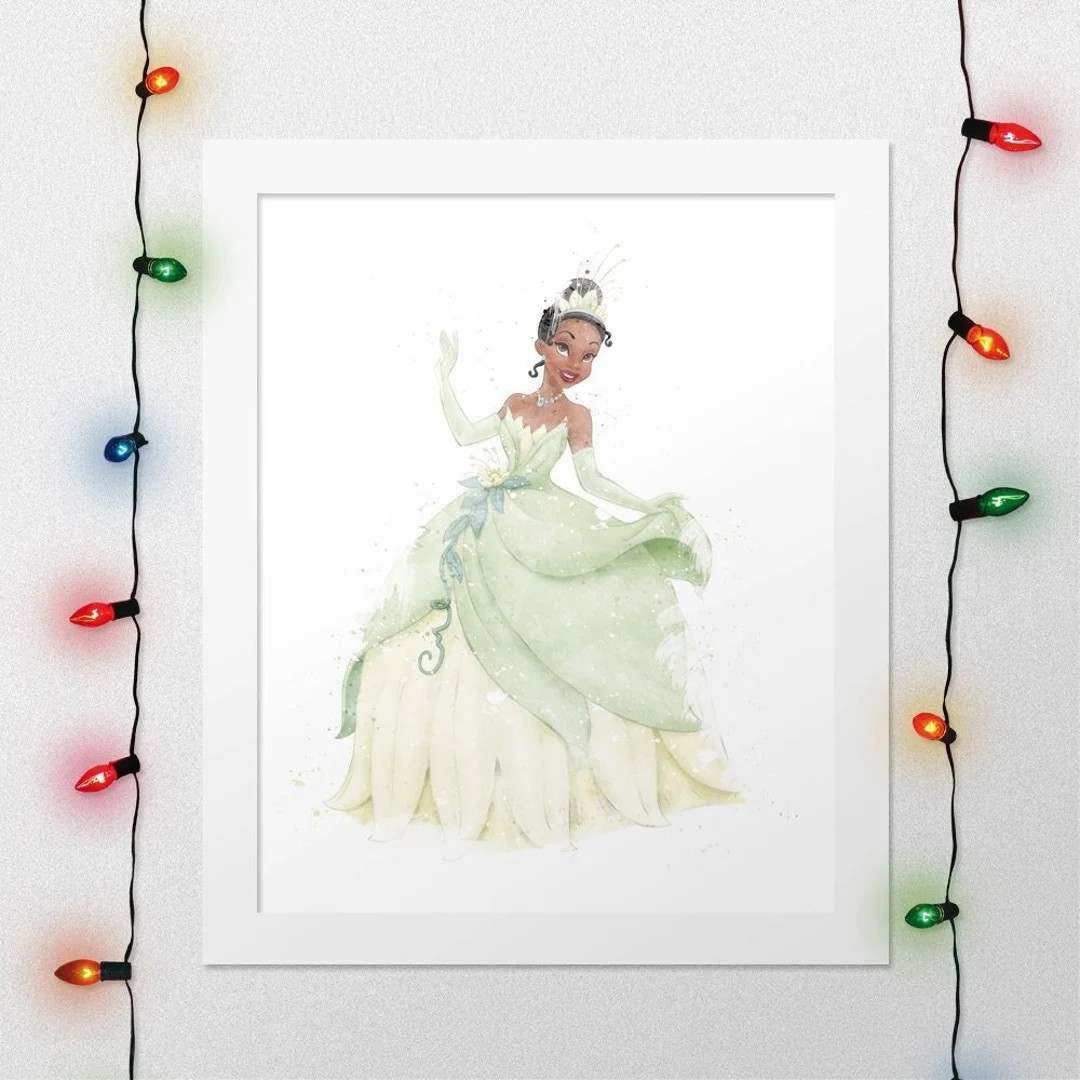 TIANA PRINT, Tiana and the Frog Print, Princess Tiana Print, Princess Nursery, Tiana Wall Art, Ti... | Etsy (US)