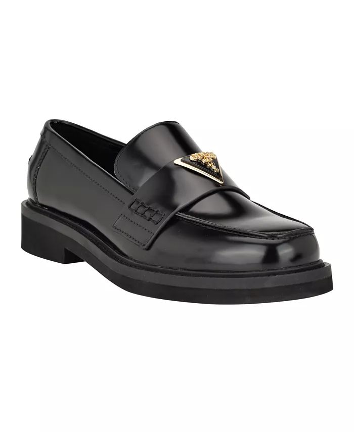 Women's Shatha Logo Hardware Slip-on Almond Toe Loafers | Macy's