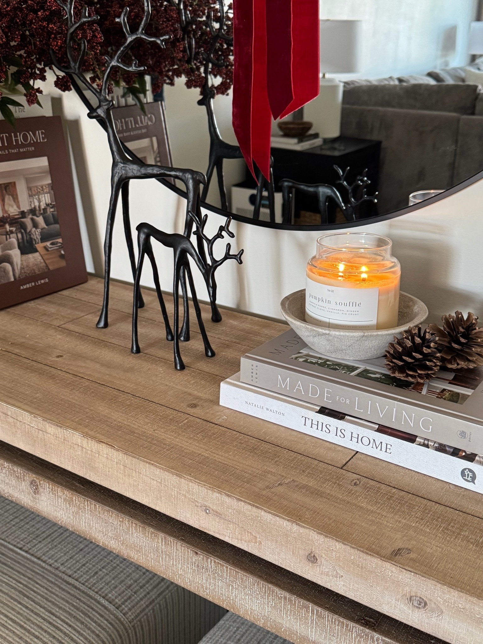 Black reindeer, bronze reindeer, wood console table, candle bowl, Christmas console

#LTKSaleAlert #LTKSeasonal #LTKHome