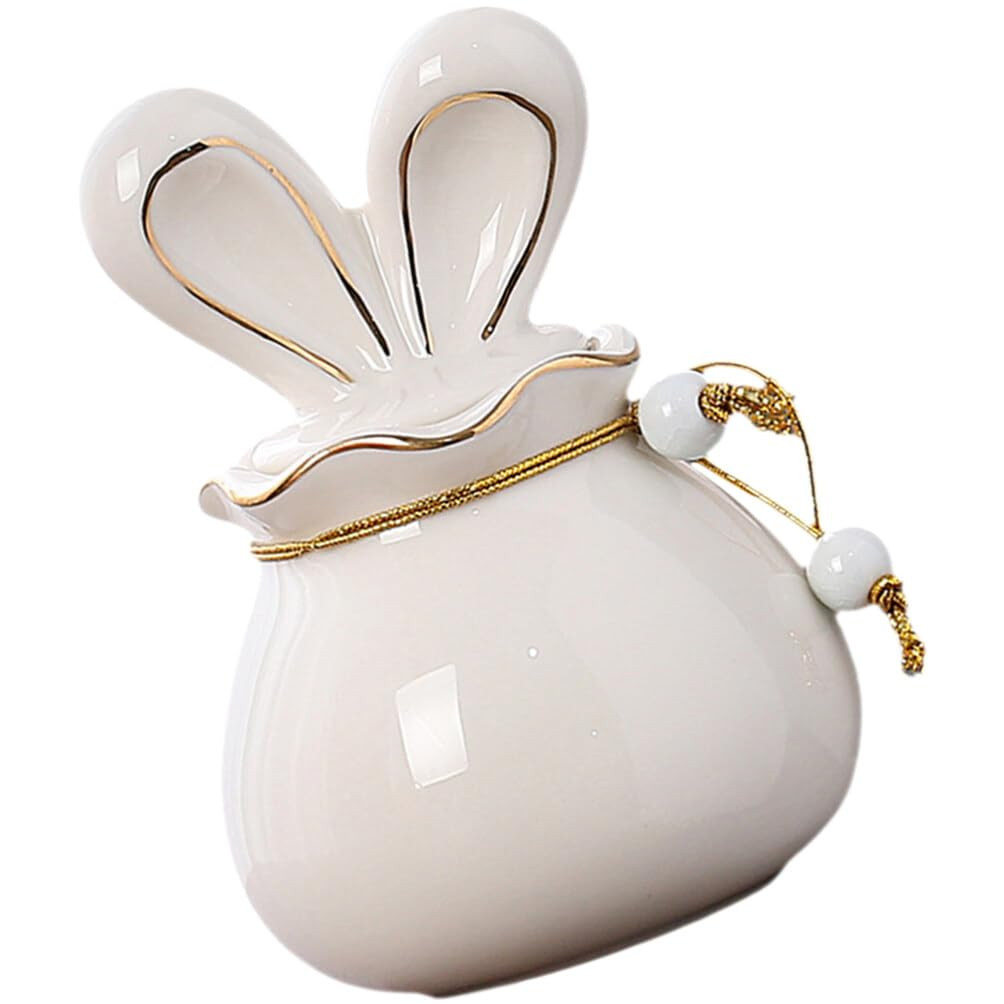 Alipis Ceramic Easter Bunny Cookie Jar, Rabbit Candy Dish Rabbit Bowl with Lid Loose Leaf Tea Can... | Amazon (US)