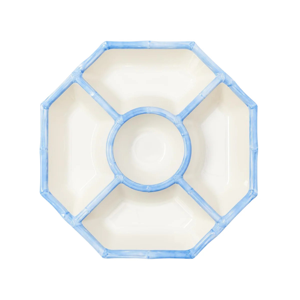 French Blue Bamboo Touch Chip and Dip Server | The Well Appointed House, LLC