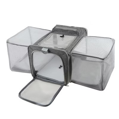 Unique Bargains Expandable Airline Approved Cat Carrier Grey 1 Pc | Target