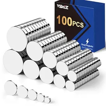 Strong 100P Small Magnets, Tiny Rare Earth Magnet, 5 Assorted Sizes Strong Neodymium Refrigerator... | Amazon (US)