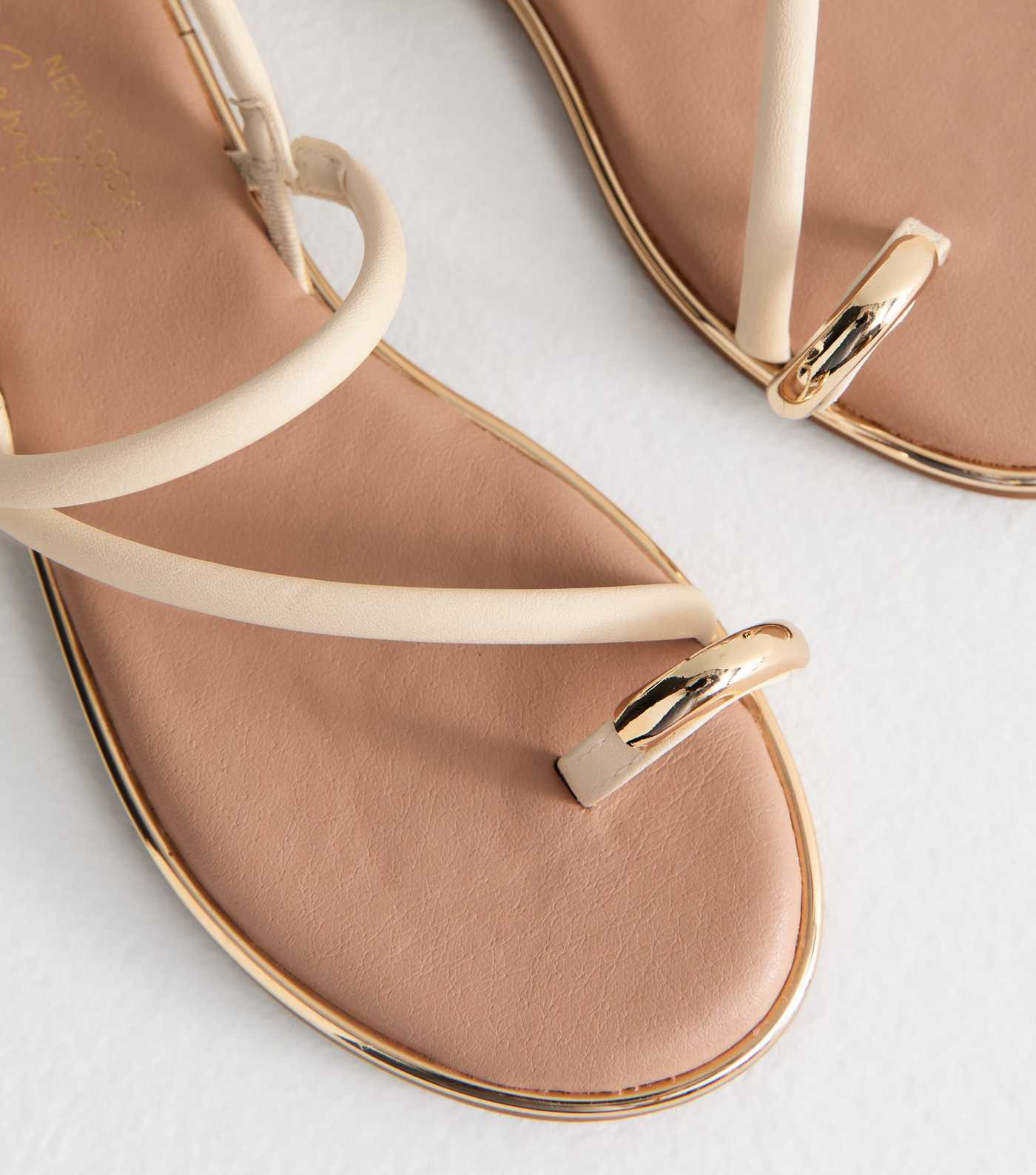 Cream Faux Leather Toe Post Sandals | New Look | New Look (UK)