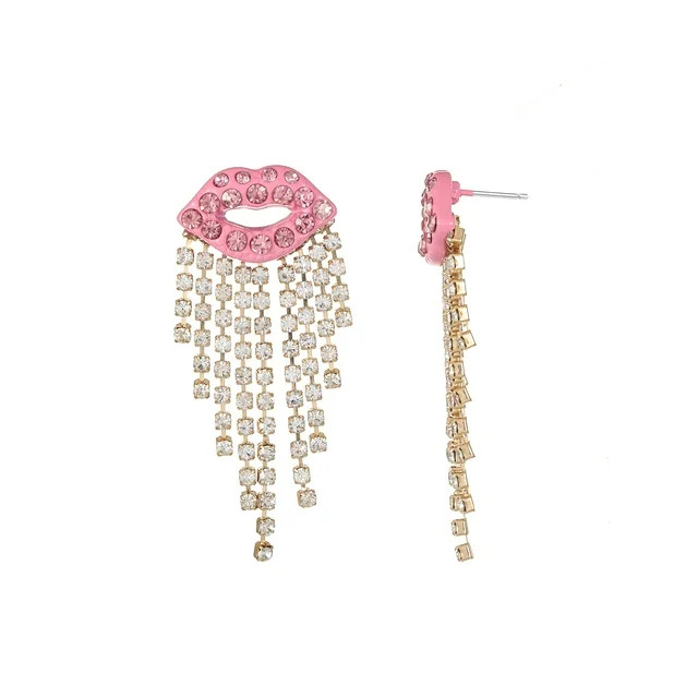 Packed Party Pink Kiss Earrings, 1 Pair | Walmart (US)