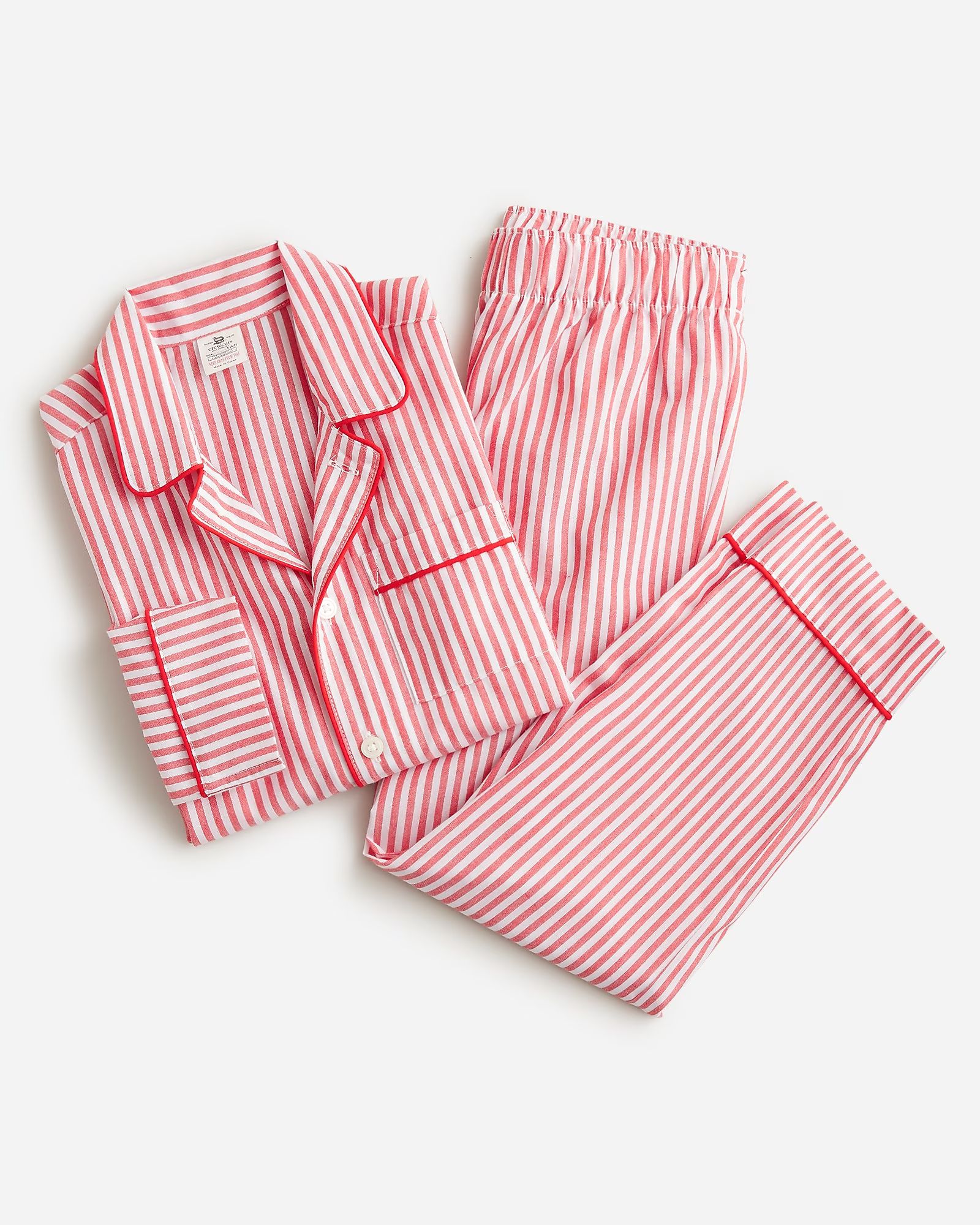 Kids' printed button-up pajama set in stripe | J.Crew US
