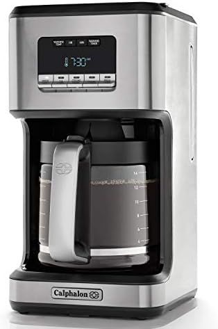 Calphalon Coffee Maker, Programmable Coffee Machine with Glass Carafe, 14 Cups, Stainless Steel | Amazon (US)